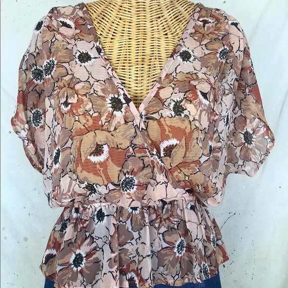 Joie Sheer Flora Silk Top - Picture 3 of 6